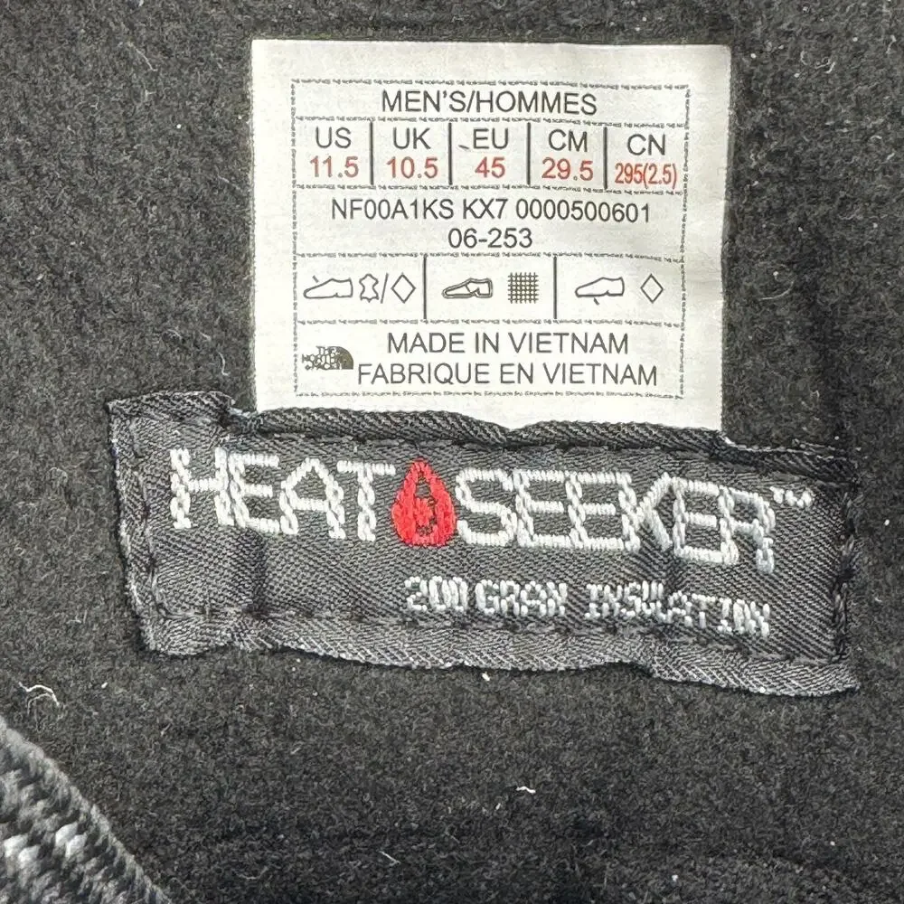 The North Face Snowfuse Mens 11.5 Black Waterproof Heatseeker Snow Boots